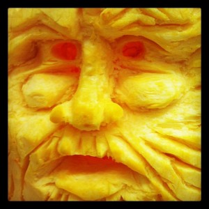 fierce carved pumpkin face