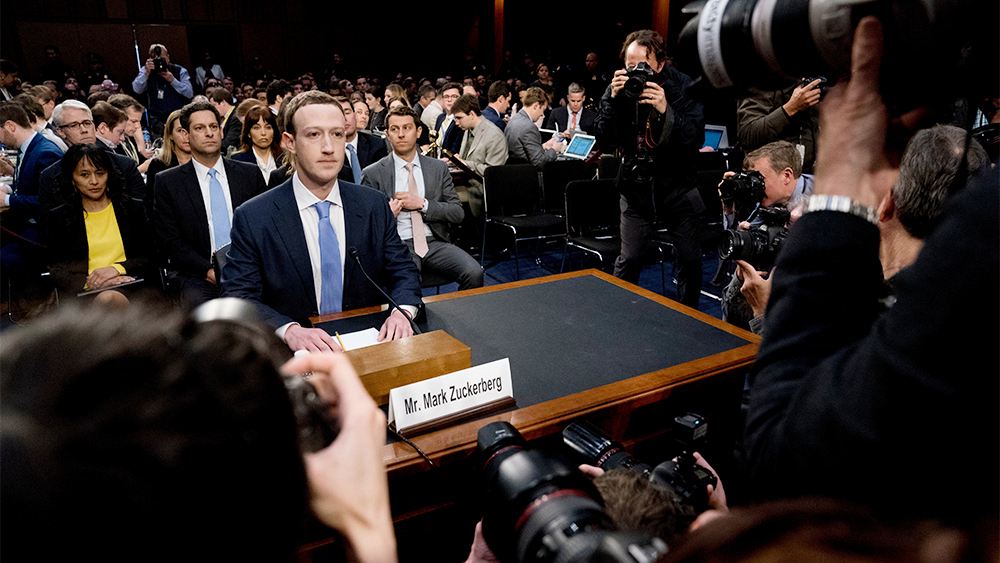 Mark Zuckerberg testifying before a joint hearing of the Senate Judiciary and Senate Commerce Committees, April 10, 2018. Image Credit: https://variety.com/2018/digital/news/zuckerberg-congress-testimony-1202749461/