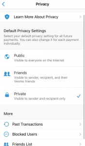 Venmo Privacy Settings